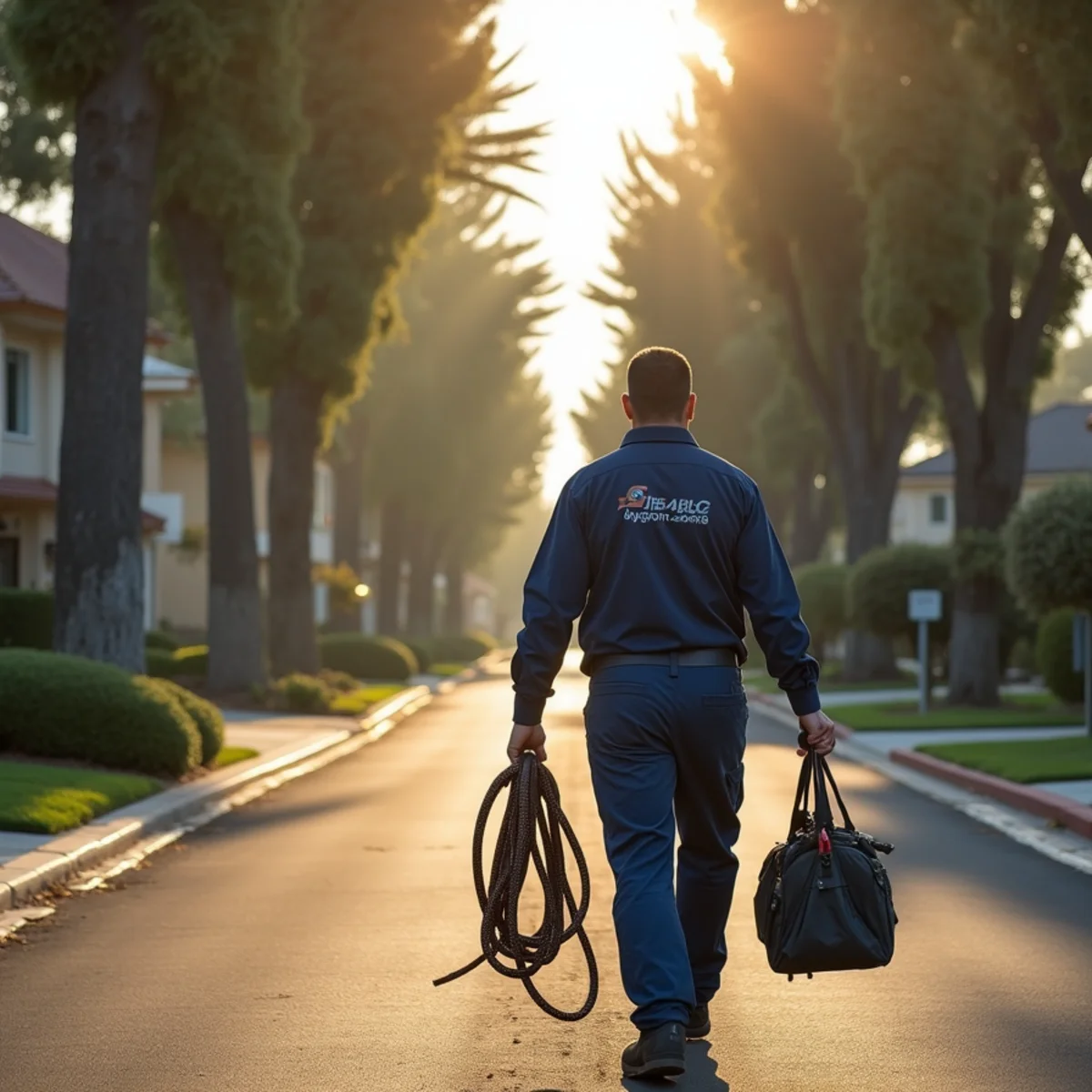 Water damage restoration crew at a 1990s family tract home near Windrows Park in Rancho Cucamonga, CA